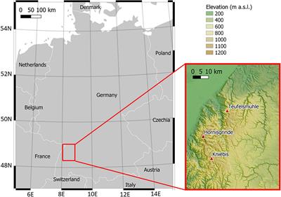 Multivariate drought stress response of Norway spruce, silver fir and Douglas fir along elevational gradients in Southwestern Germany